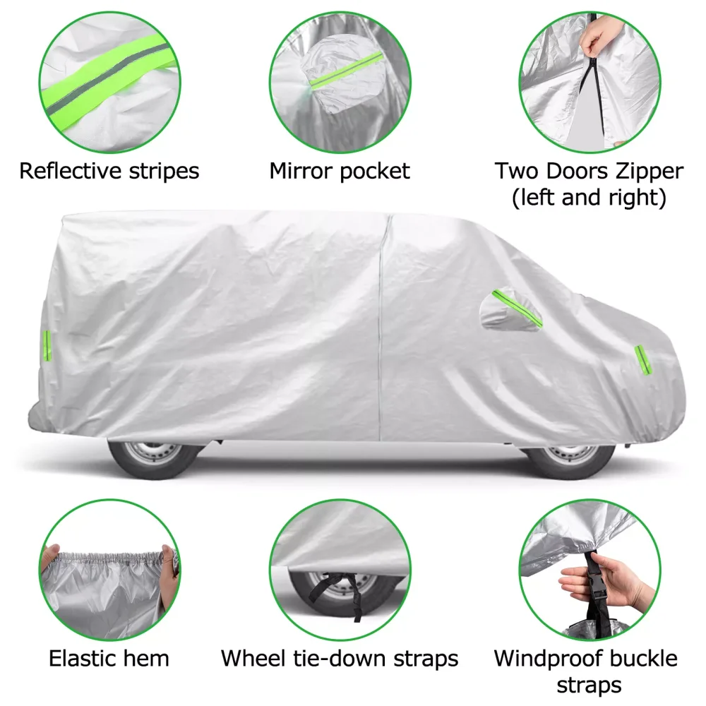 5,2 m Universal Auto Wasserdicht Schutz Sonnenschutz Abdeckung Camper Van Für VW Transporter T3 T4 T5 T6 Auto Außen Zubehör – Detail 10