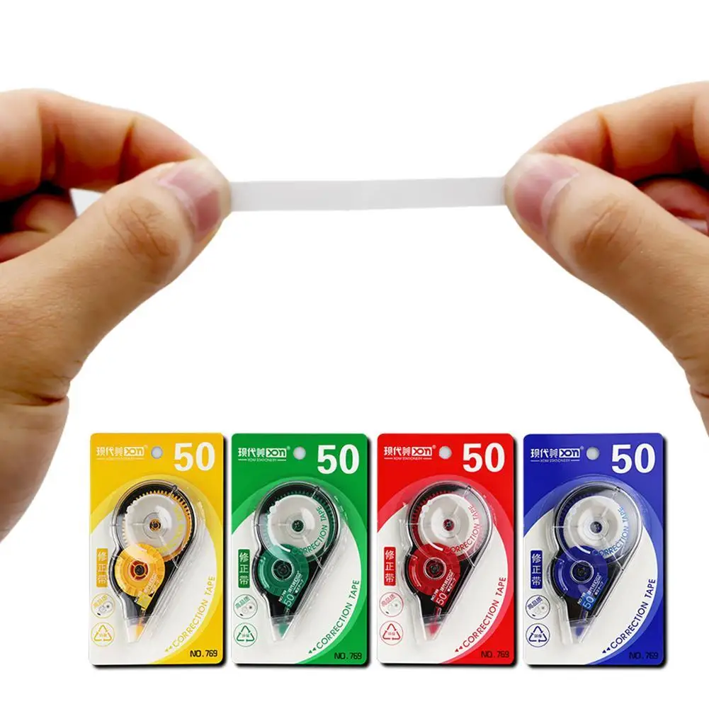 Random 1pcs Practical Correction Tape Roller 50m Long White Sticker Material Kawaii Kids Gift Supplies Stationery School Study