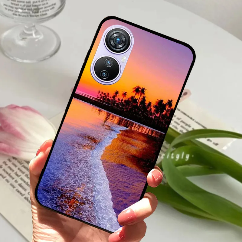 Animal Cartoon Soft Silicone Black Phone Case, 6.67 Premium Cover