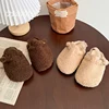 Warm Shearling Birken Clog Sandals Baby Girl Brand Design Lambswool Mules Toddler Kid Soft Cork Sole Elasic Band Fur Slide Shoes 6