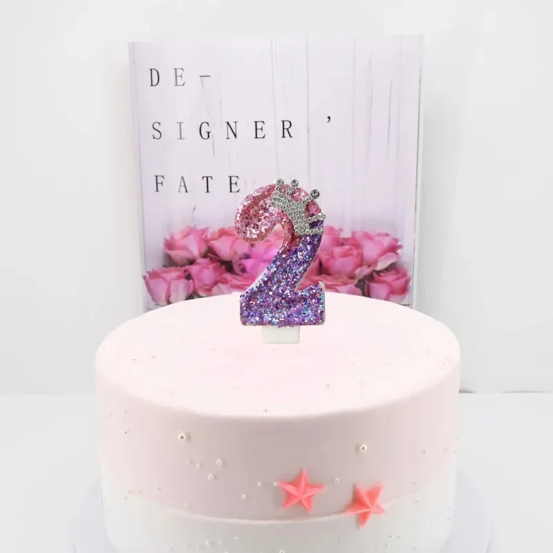 Rosa Geburtstagskerze Mit Krone – Zahl 0, Roségolden, Für Kuchen-Deko, Mädchen & Frauen