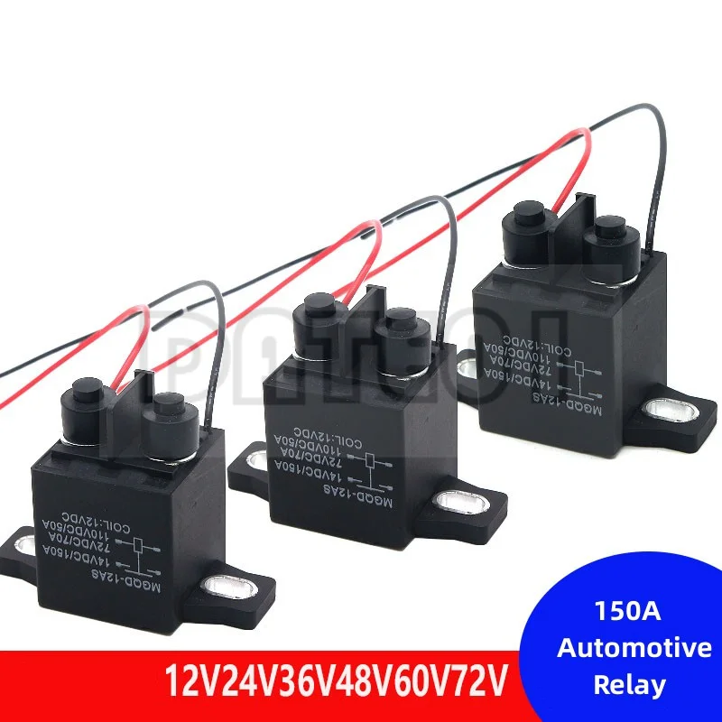 Relé Eletromagnético de Alta Tensão Arco Magnético Forte Que Extingue dc Automotivo Normalmente Aberto Dc12v24v48vdc72vdc 150a