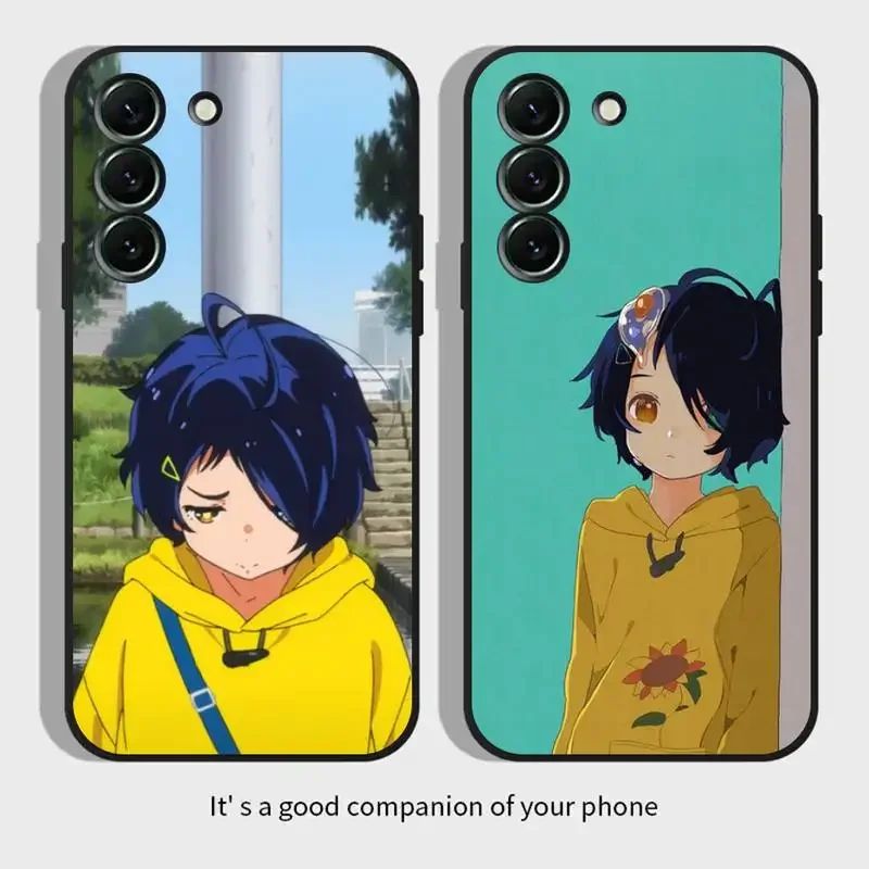 Wonder Egg Priority Custodia Per Telefono Ai Per Samsung Galaxy,S,23,22,21,20,10,E,9,8,7,6,5G,Plus,Edge,Ultra,Lite Cover Morbida Nera