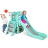 Children's Slide, Indoor Outdoor Slide Climber Playset Slide with Basketball Hoop and Storage Space for Kids Garden Backyard Toy 1