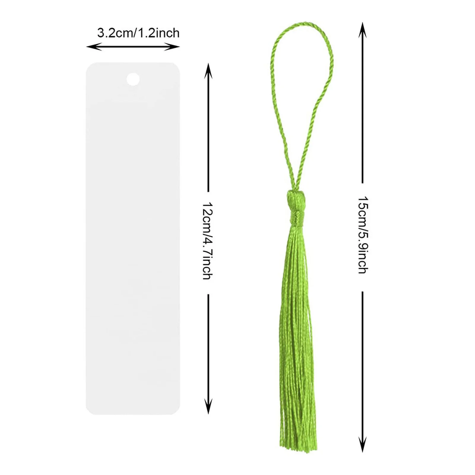 Bookmarks Tassels Clear Acrylic DIY Blank Reading Book Mark Page Marker 30 Sets bookmarks stationery supplies acrylic bookmark