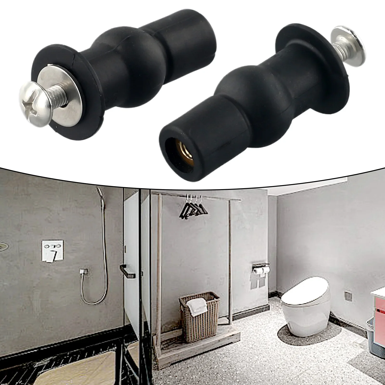 Toilet Seat Screws 2 Pack Hinges Expanding Rubber Top Nuts For Toilet Seat