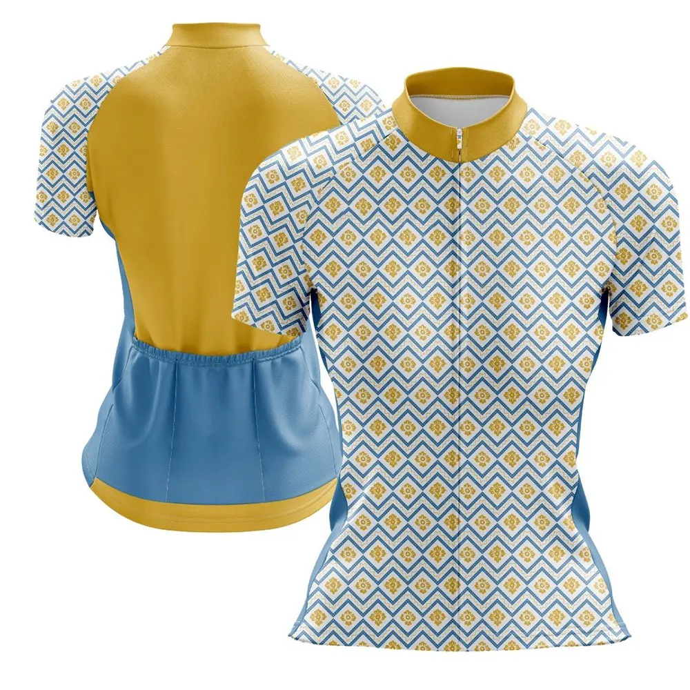 여성 팀 저지 여성 여름 반팔 사이클링 유니폼 MTB 자전거 의류 Ropa Ciclismo Maillot Quick Dry Bike Tops
