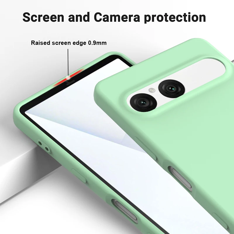 Premium Liquid Silicone Non-Slip Case with Strap Lanyard and Flocked Interior