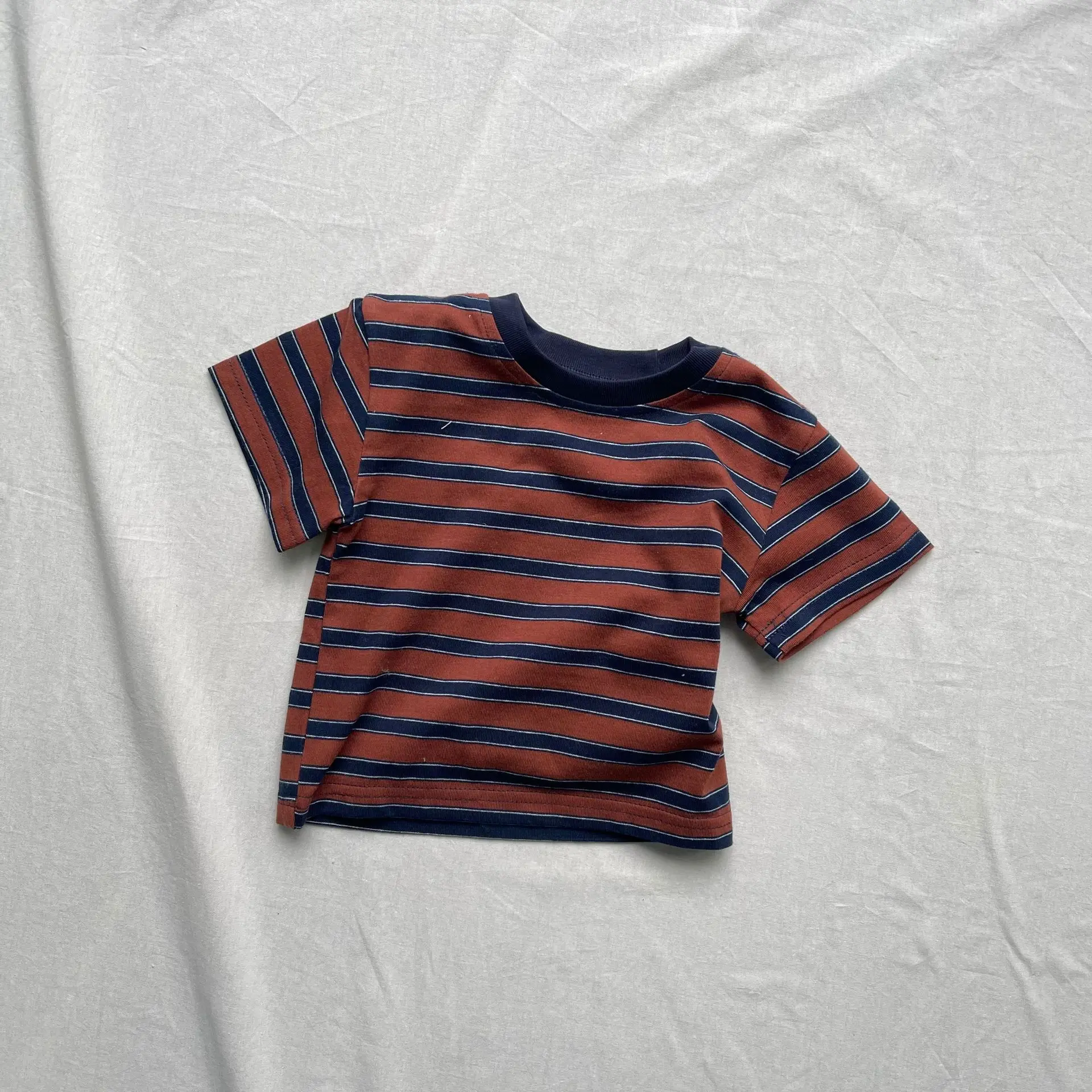 Summer New Baby Short Sleeve T Shirts Infant Casual Striped Tops Toddler Boys Girls Tee Cotton Children Clothes