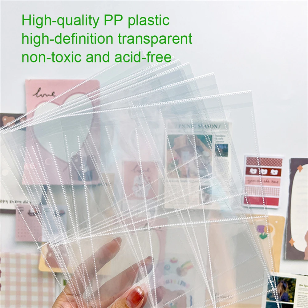 A5 3-hole Card Storage Bag 1/2/4/6 Pockets Collection Book 4R 6inch 10&times;15 Photo Wedding Album Trading Game Star Cards Protector storage bag photocards album photo cards album