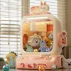 Mini Rabbit Doll Machine Kids Coin Operated Play Game Mini Claw Catch Toy Crane Machines Music Doll Children Xmas Gifts Toys 2