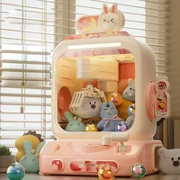 Mini Rabbit Doll Machine Kids Coin Operated Play Game Mini Claw Catch Toy Crane Machines Music Doll Children Xmas Gifts Toys 2