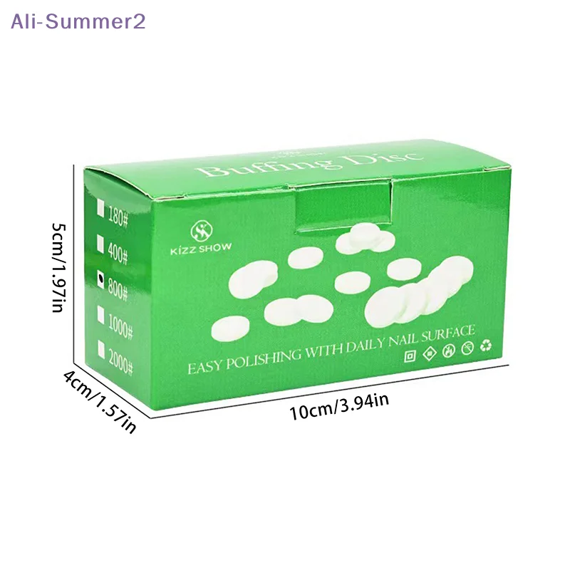 {Summer2} 50Pcs 네일 버핑 디스크 20mm 빠른 연마용 연마 샌드피스 전문 매니큐어 도구 액세서리