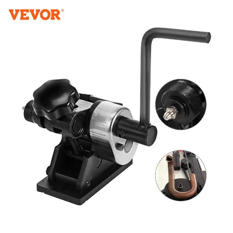 VEVOR Manual Metal Pipe Ring Bender 13-1/2Inch Gear Driven Handheld Adjustment Flat Round Steel Roller Tool for Bending Angle