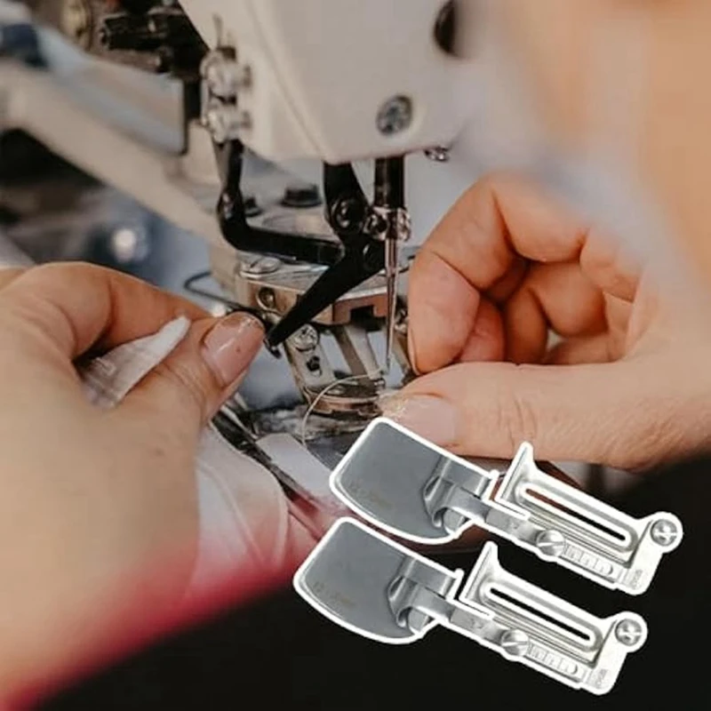 A24F-Adjustable Sewing Rolled Hemmer Foot, 2Pc Adjustable Universal Sewing Rolled Hemmer Foot Set