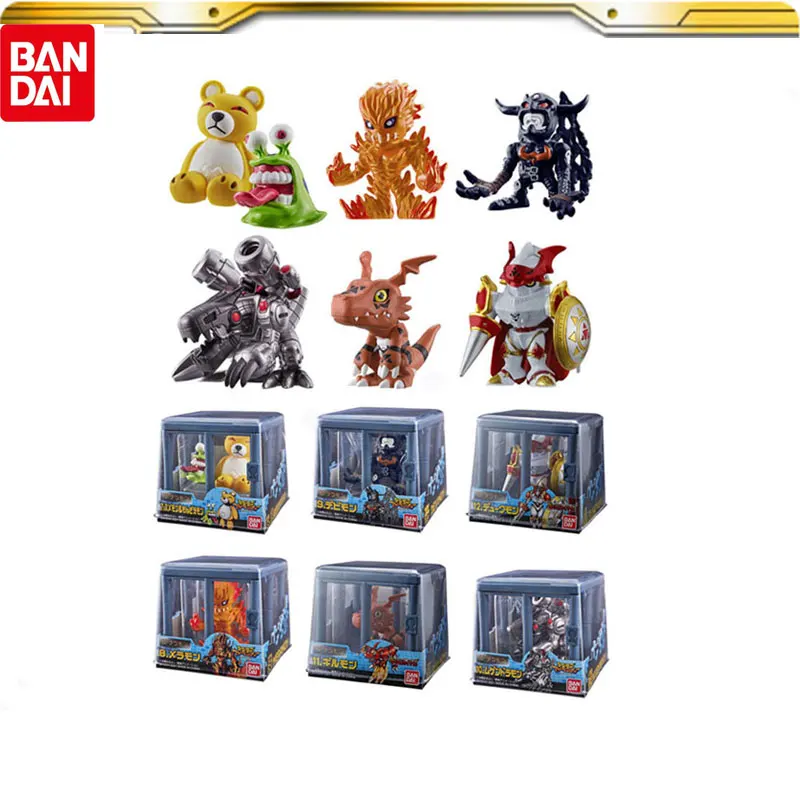 

Bandai настоящая конфетная игрушка Digimon Аниме Фигурка Dukemon Devidramon Коллекционная 2 Shokugan Guilmon фигурки Детские игрушки Подарочная модель