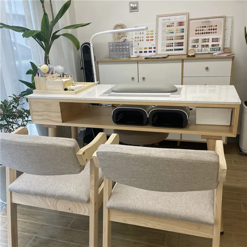 Commercial Nailtech Desk Wooden Modern Salon Exquisite Receptionist Desk Beauty Vanity Mesas De Manicura Nail Furniture CY50NT modern wooden manicure table exquisite salon commercial manicurist table makeup station tavolo unghie nail room furniture cy50nt