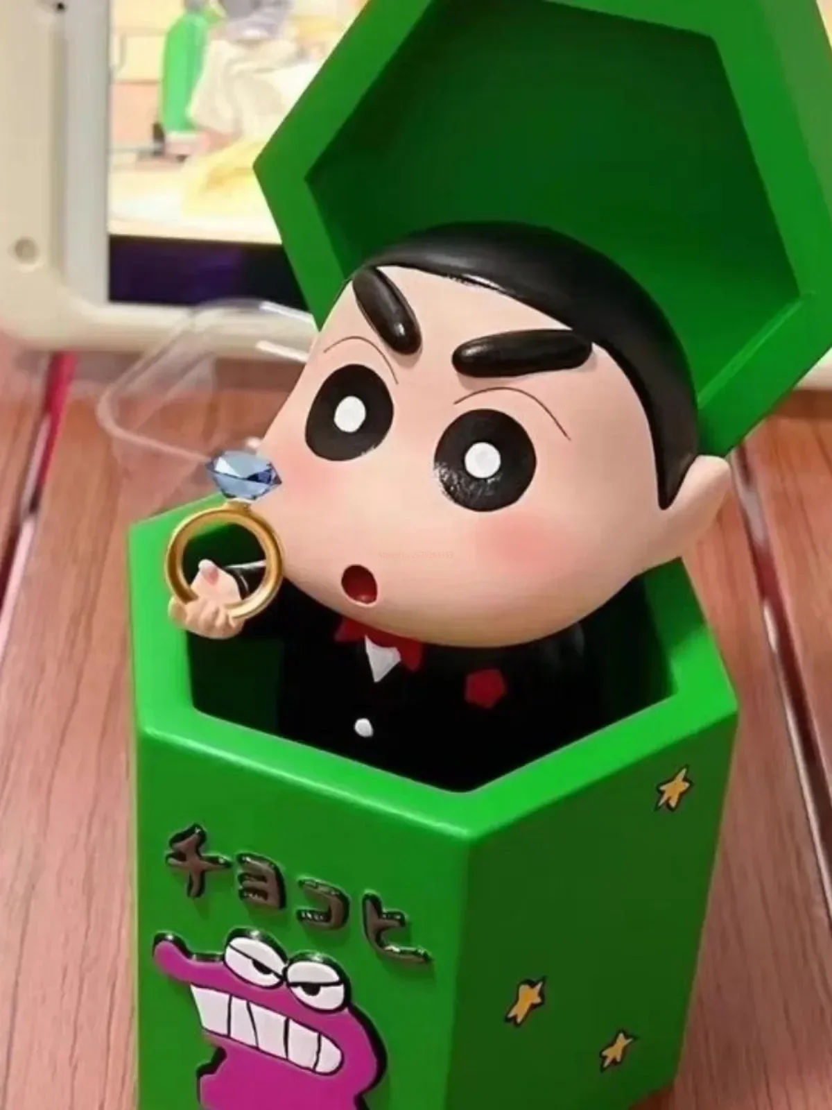 

Crayon Shin-chan аниме кавайная модель куклы Cos предложение артефакт Q версия Статуэтка игрушка ручной работы модель орнамент