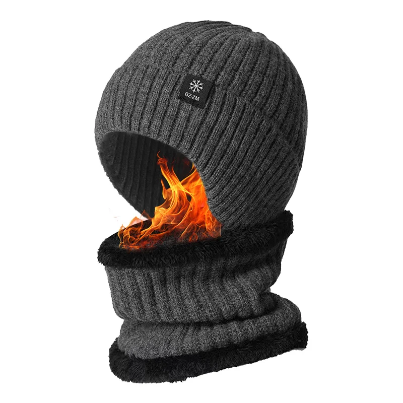 NEW Winter Outdoor Fleece Hat Men Women Motorcycles Warmth Ear Protection Thick Knitted Cycling Cap Windproof Head Wear