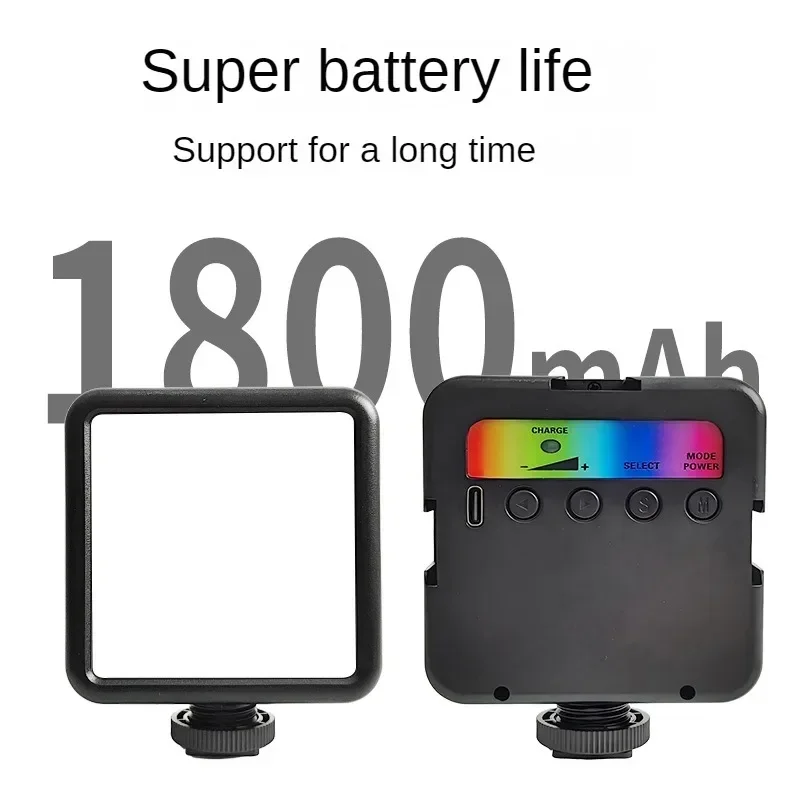 풀 컬러 RGB LED 비디오 라이트 2500K-7000K 타입 C 포켓 카메라 핫 슈 라이트 사진 스튜디오 라이트, 틱톡 유튜브 게임 라이브용