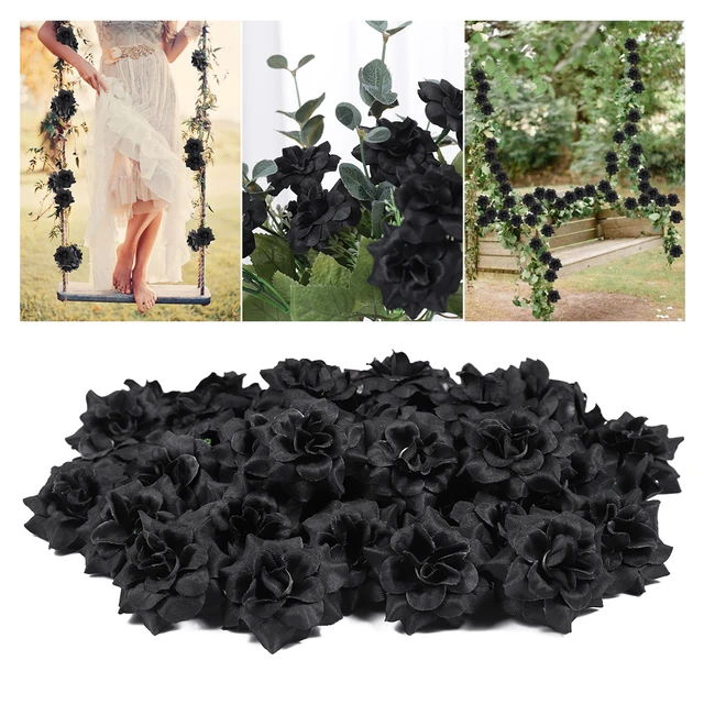 Petal Artificial Flower Black  Black Rose Artificial Flower - 50 Pcs Fake  Flowers - Aliexpress