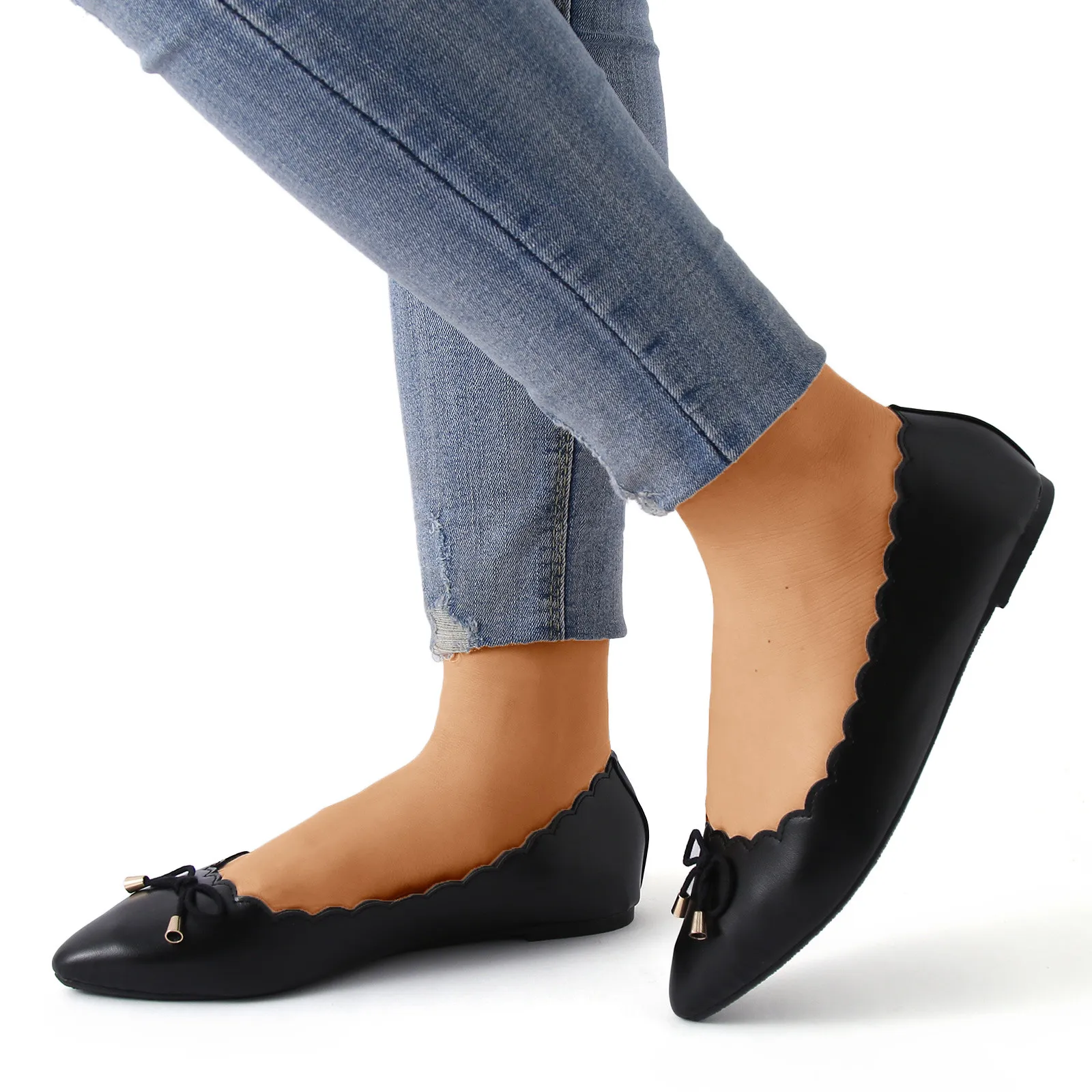 Women Flats Ballet Shoes Square Toe Thin Heel Flat Ballerina Shallow Shoes Casual Outdoor Slip On Flat Zapatos Planos