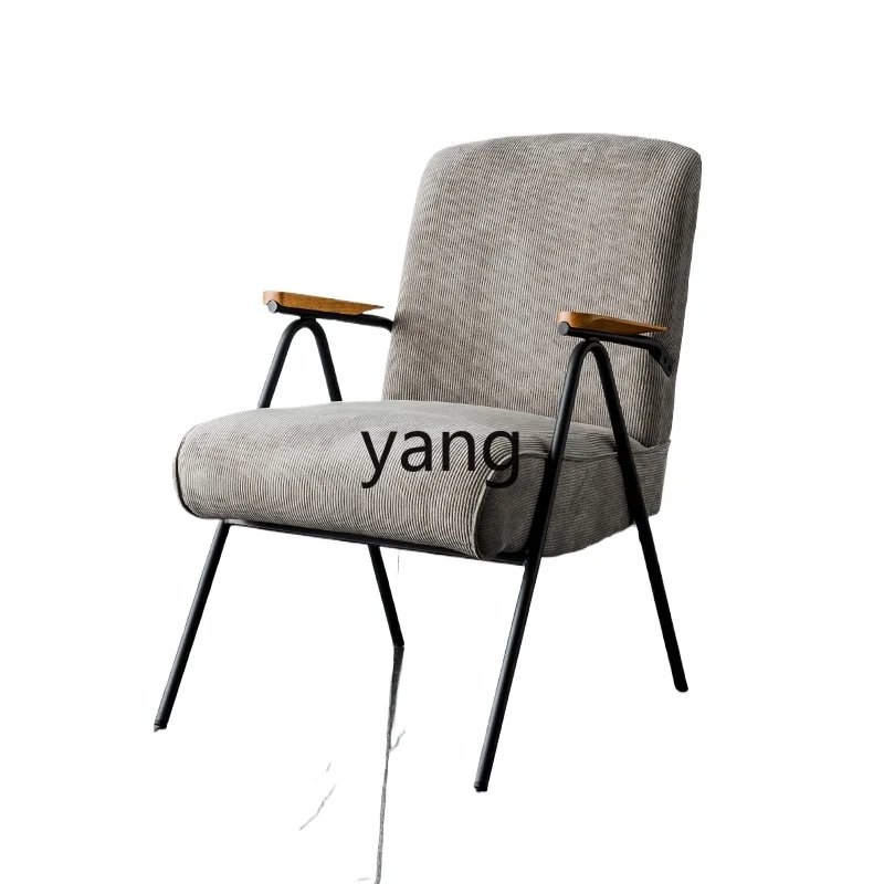 

CX Single Sofa Living Room Balcony Retro Iron Art Coffee Shop Creative Mid-Ancient Corduroy Chair