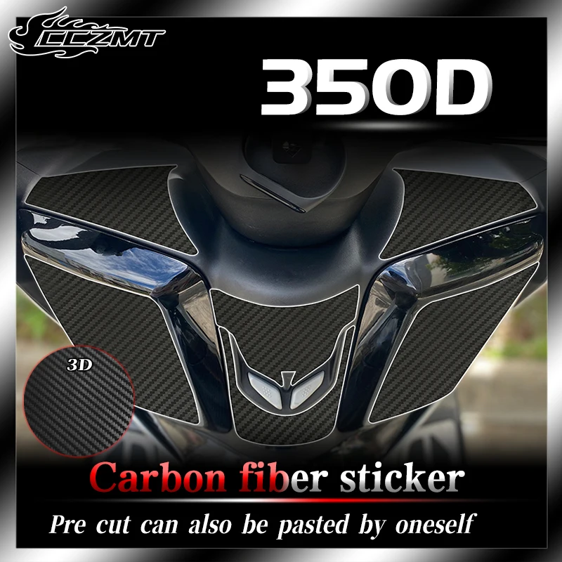 For ZONTES 350D 2022 sticker 3D carbon fiber protective film body decoration sticker waterproof modification parts