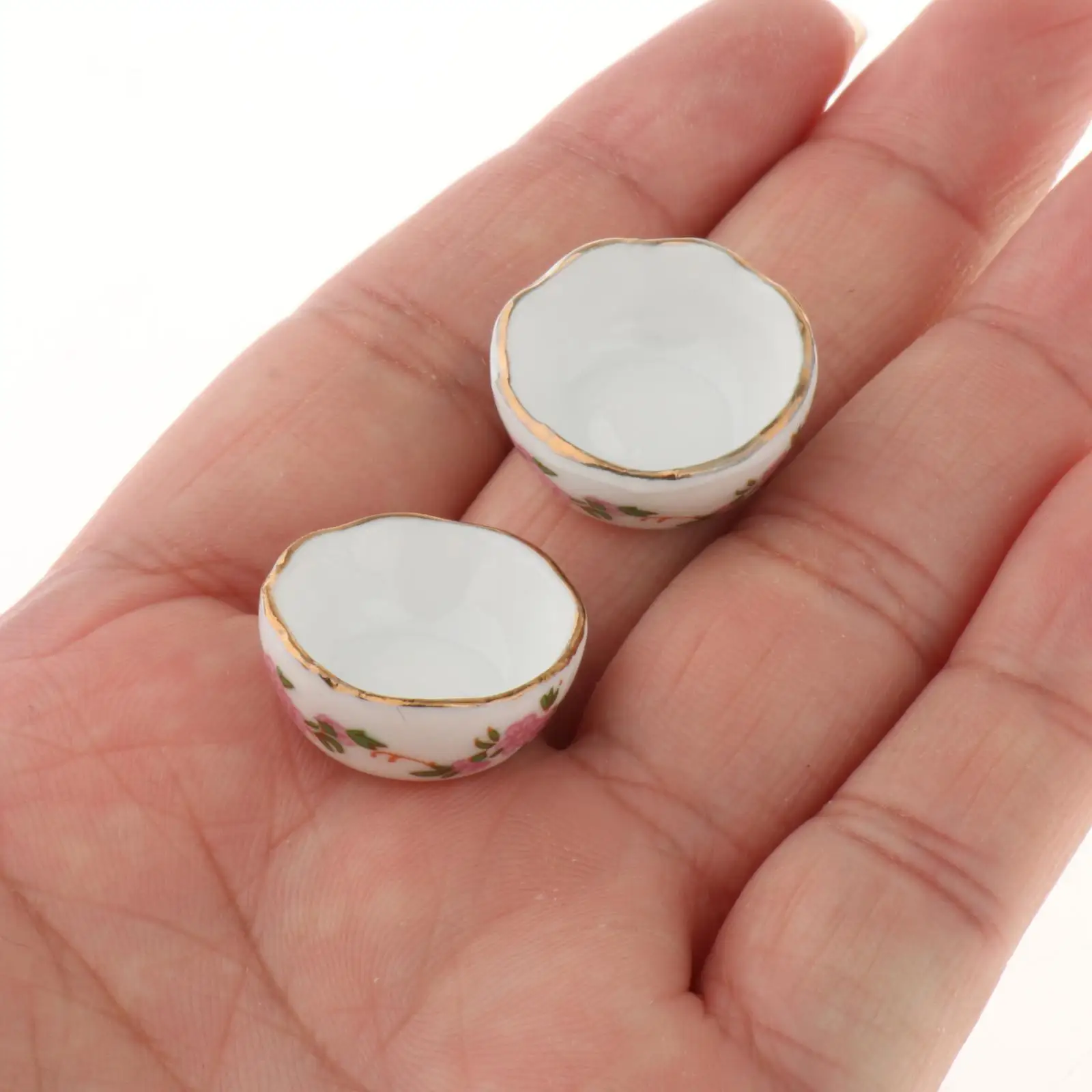 

2x Dolls House Miniature 1:12 Doll House Play Bowl Simulation for 1:12 Dollhouse