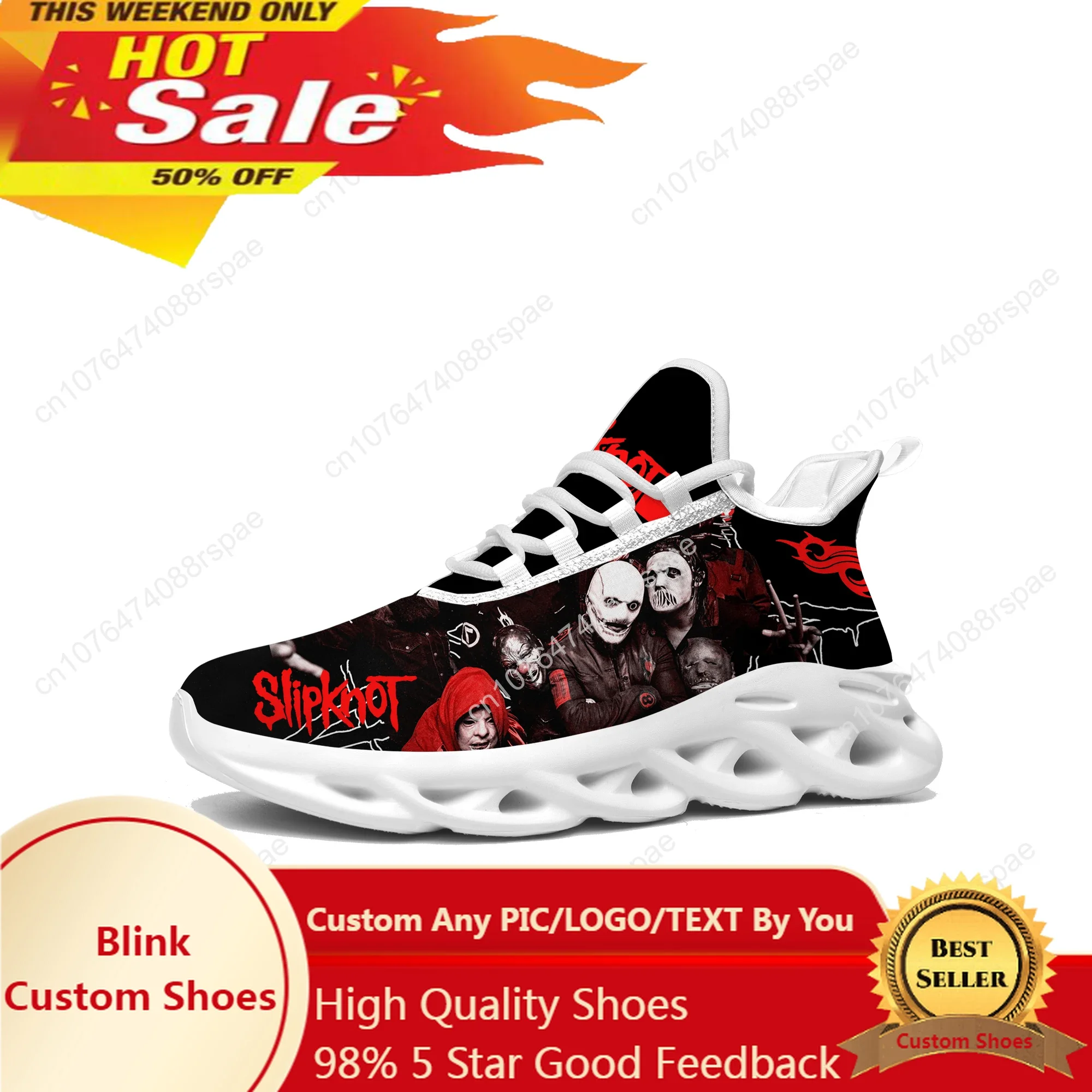 

Slipknots Heavy Mental Band Flats Sneakers Mens Womens Sports Shoes High Quality Sneaker Lace Up Mesh Footwear Tailor-made Shoe