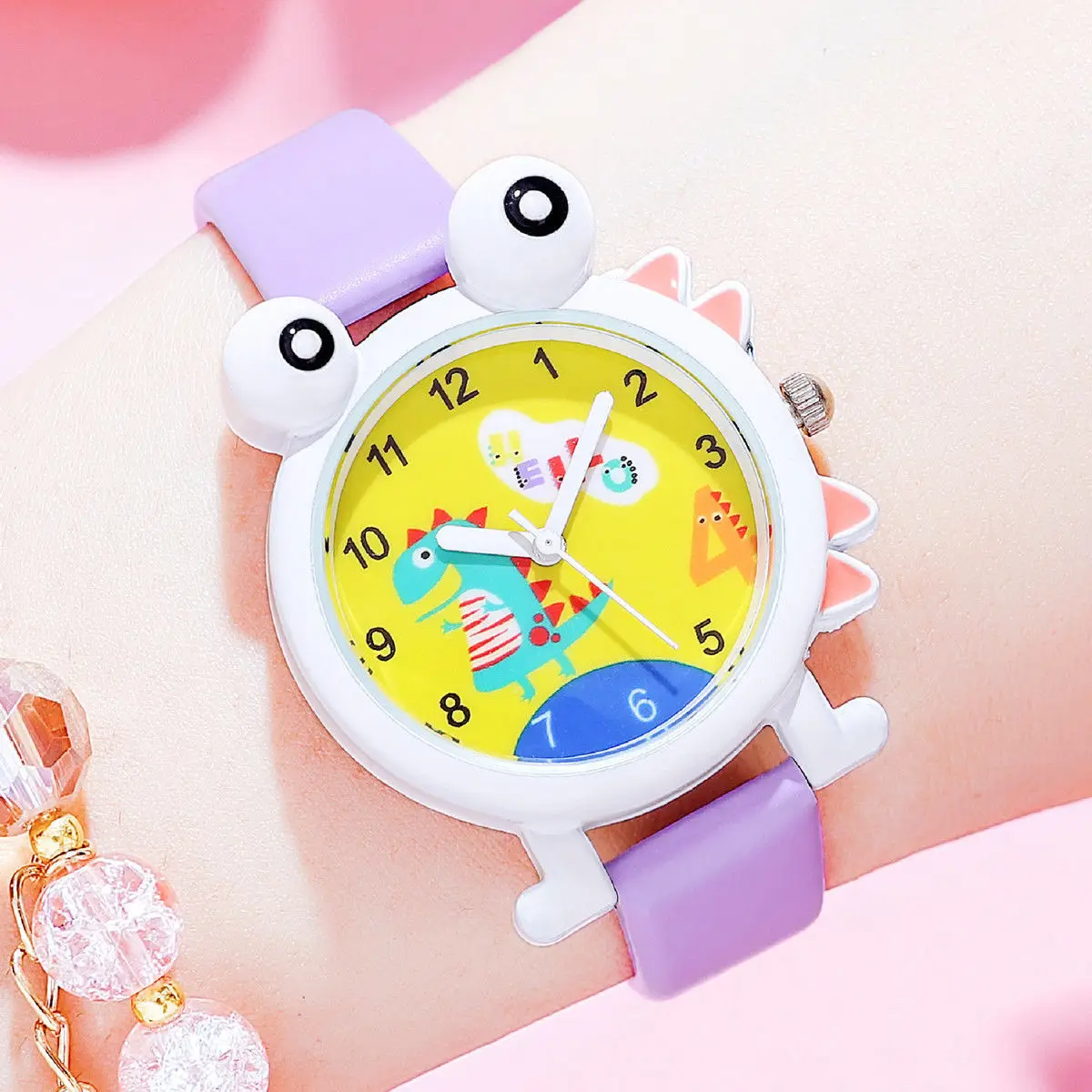 DinosaurCuteStudentWatchLittleBoyWatchGirlLeatherBreathable