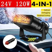 Chauffage de voiture Portable double Mode 12V 24V, dégivreur de pare-brise à chauffage rapide, désembueur, sèche-linge Anti-buée 360 °   Ventilateur automatique réglable 3