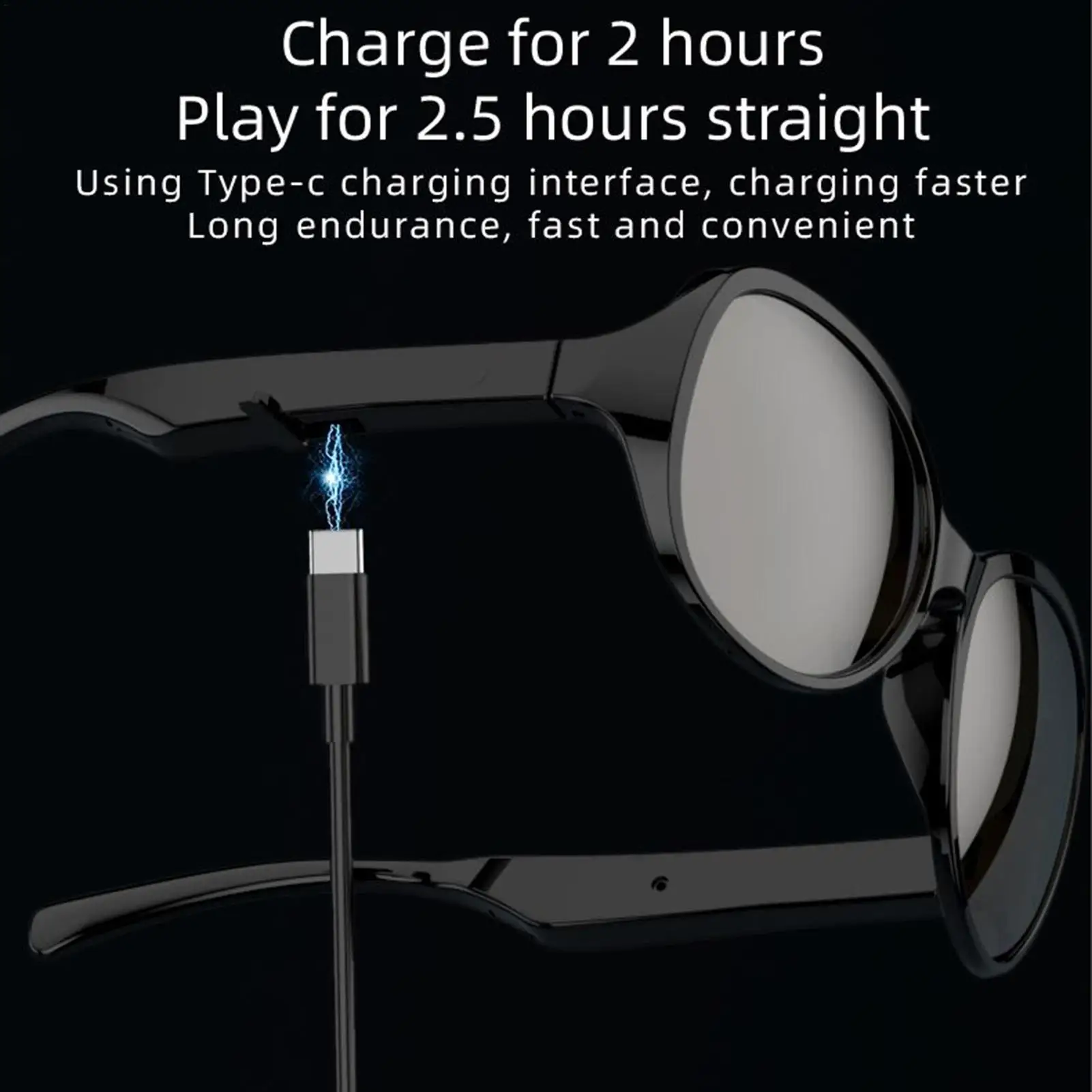 AI Translation Glasses Wireless Eyeglasses Ai Glasses With Noise-Canceling Microphone For Audio Women Calling Driving Meeting