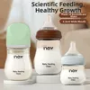 Transparent Glass Baby Bottle Anti Choking 80/160ML Infant Milk Bottle Silicone Nipple Anti-flatulence Baby Drinking Cup Toddler