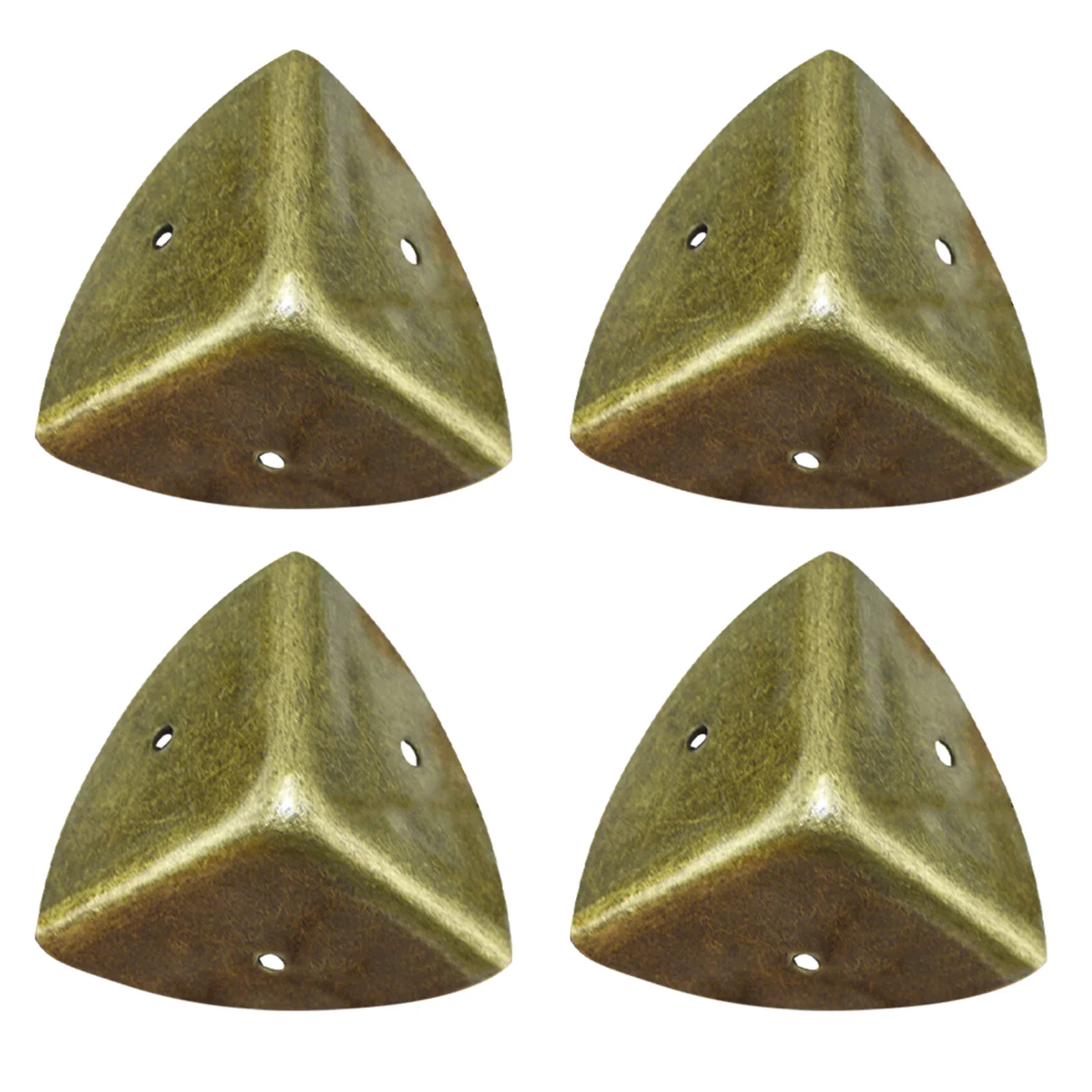4pcs Metal Corner Angle Brace Protector Vintage Jewelry Box Trunk Decorative Corner Protectors Wooden Case Edge Protector