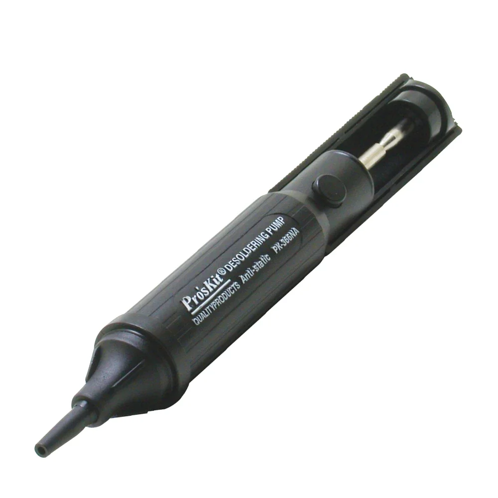 Pro'sKit Desoldering Pump Suction Tin Suckers Gun Soldering Iron Pen Piston With Double Oil Seals Quick And Easy Hand Tools desoldering suction pump,desoldering pump,desoldering tool,electrothermal solder sucker