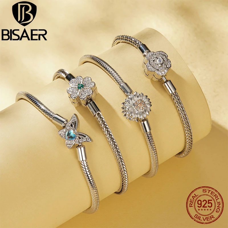 Bracciale da donna a forma di farfalla, in argento Sterling 925