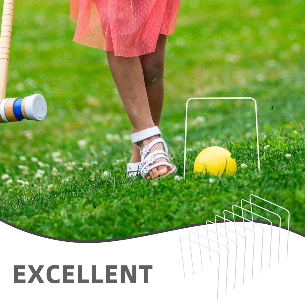 4 Pcs Goal Accessories Ground Stake Hook Indoor Croquet Wickets Lawn Replacement Parts Spikes Stakes