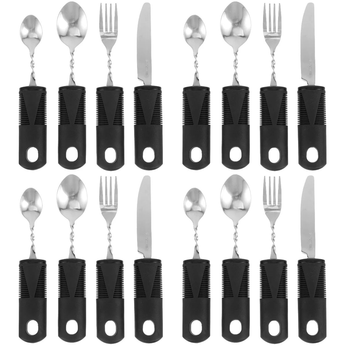 

16 Pcs Bendable Cutlery Patient Silverware Weighted Utensils for Elderly Spoon Fork