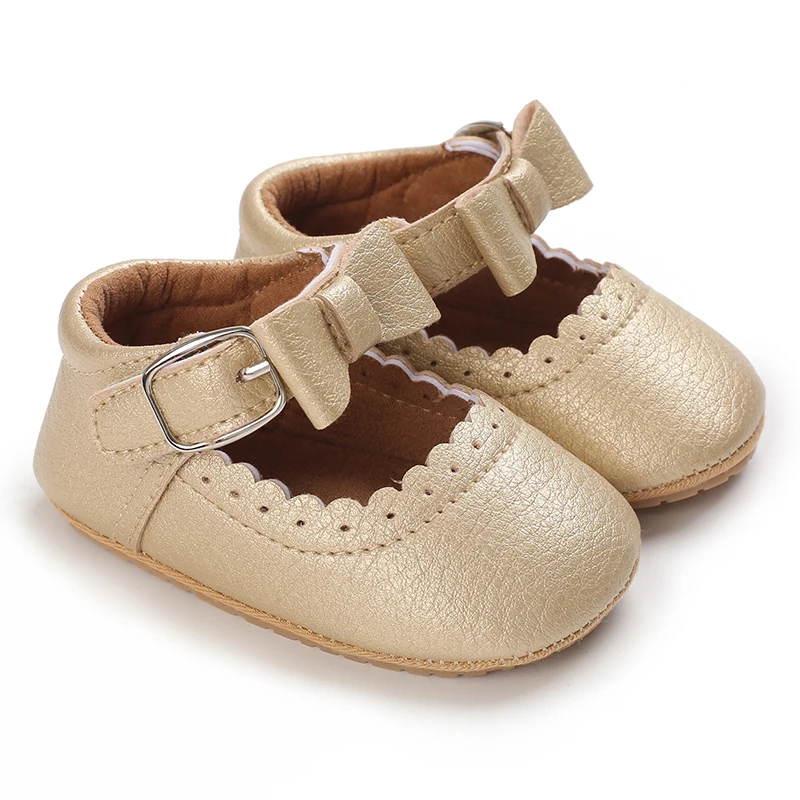 Baby Walking Shoes Golden Baby First Walkers Shoes Gold Princess Shoes Comfortable Soft Soled Non Slip Walking Shoes Pre-Walkers