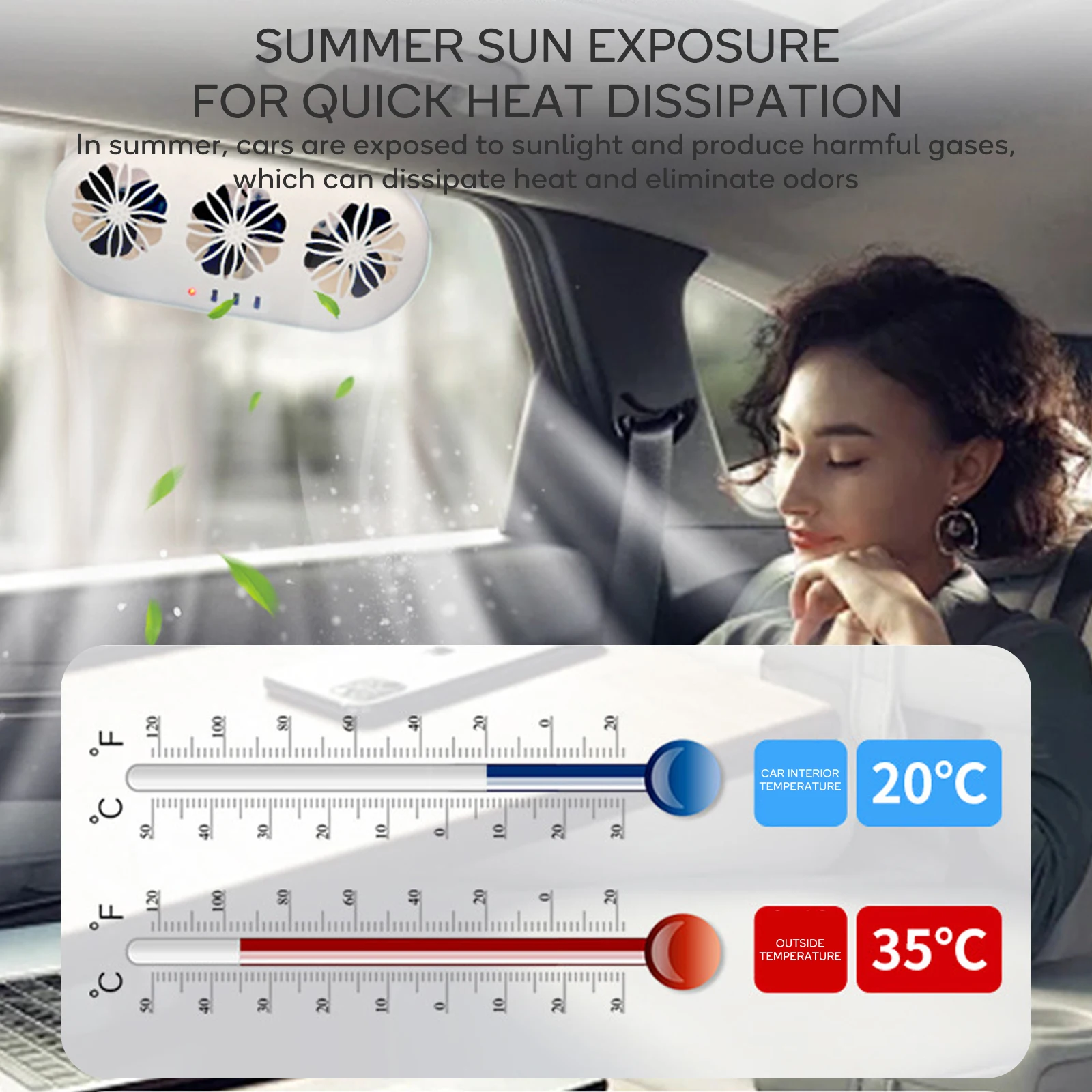 Car Solar Exhaust Fan Air Circulation Cooling Cooling Fan Summer Interior Cooling Tool Window Exhaust Fan Accessories