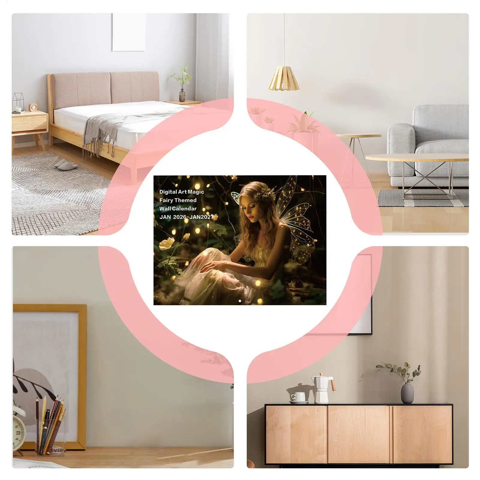 Fairies Calendar For Wall 2026 Enchanting Fairies Wall Calendar Decor Home Fantasy Art Daily Planner Organizer Decor For Kitchen