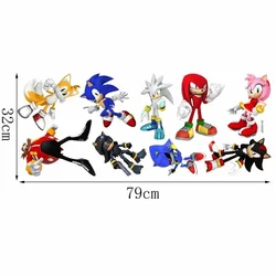 Sonic Hedgehog Wall Decoration - Self - Adhesive PVC Sticker (10 Sonic characters)