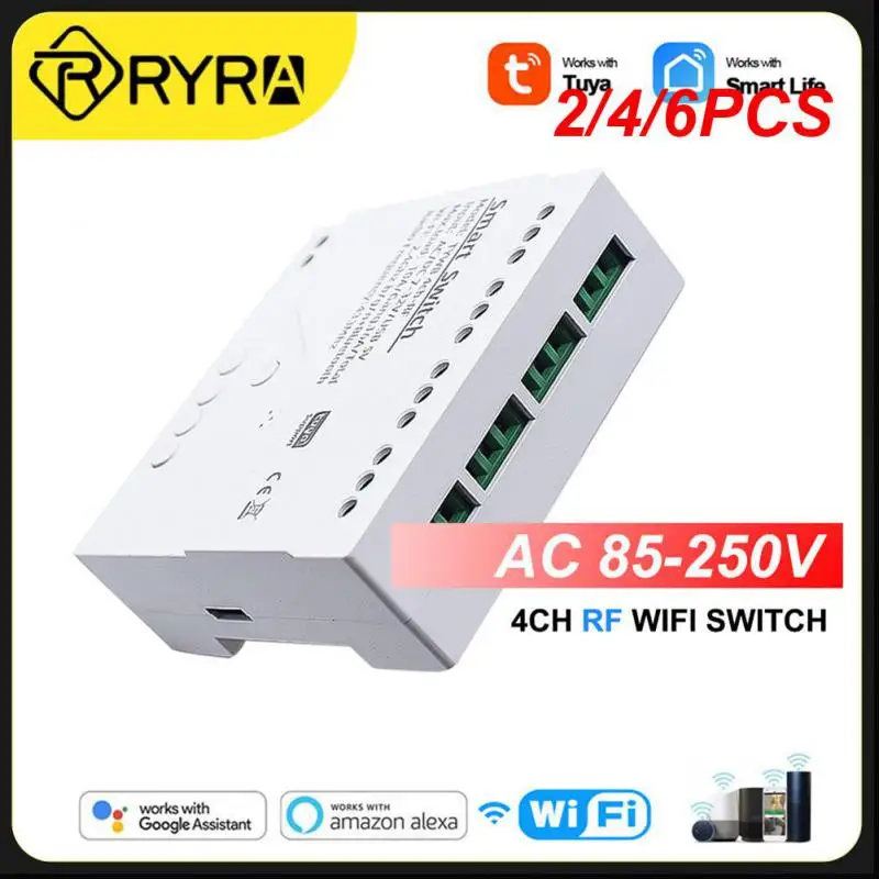 

2/4/6PCS Tuya Smart Relay Module Motor Switch1/2/4CH 12V 24V 220V RF433Mhz Remote Control Light Switch Work With Alexa Gateway