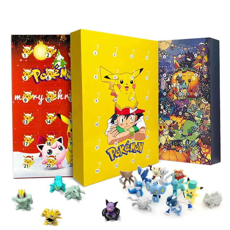 Pokemon Christmas Advent Calendar with Mini Action Figures Random 24PCS