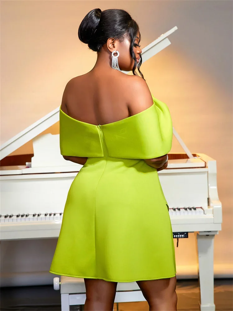 Wmstar Women Plus Size Dress Summer Large Size Elegant Short Sleeve Solid Color Sexy Stretchy Casual Dresses Sundress Clothing