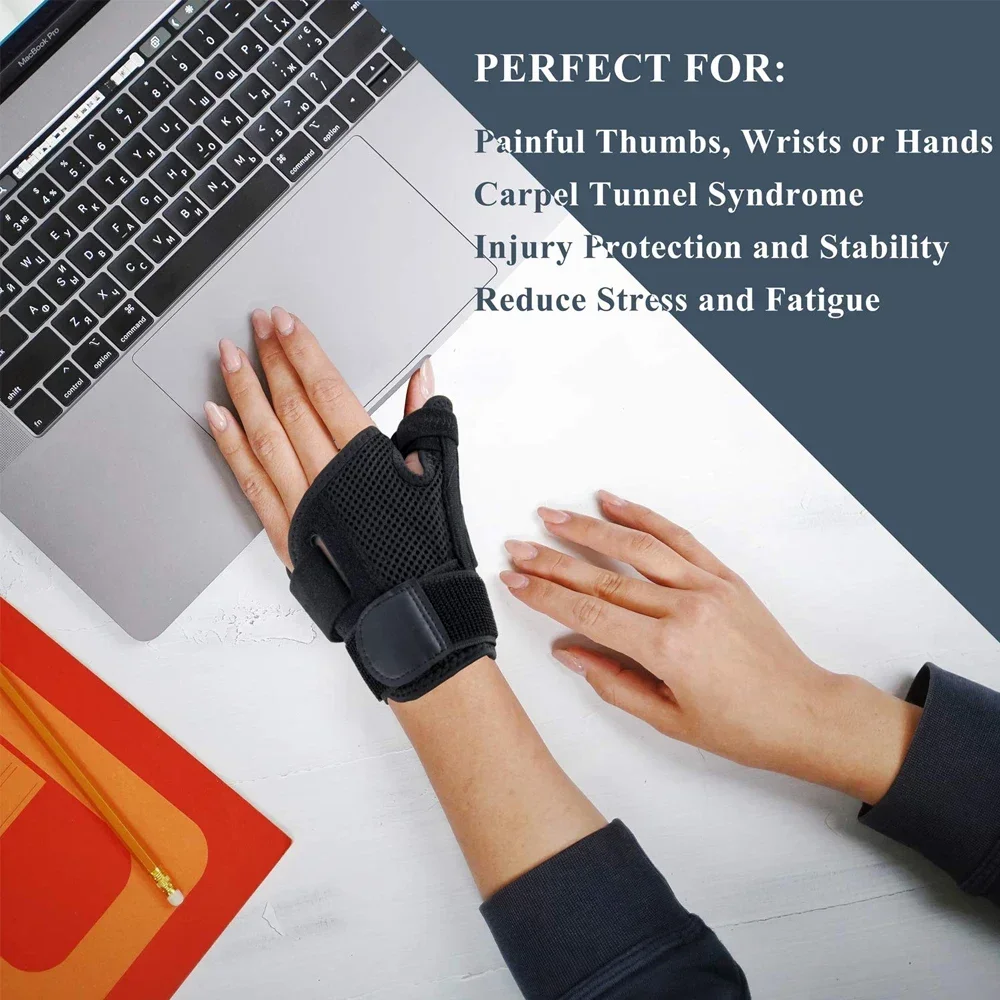Adjustable Orthosis Thumb Brace Sport Wrist Support Wristband Left or Right Hand Holder Protective Strap Protect Finger 1Pcs
