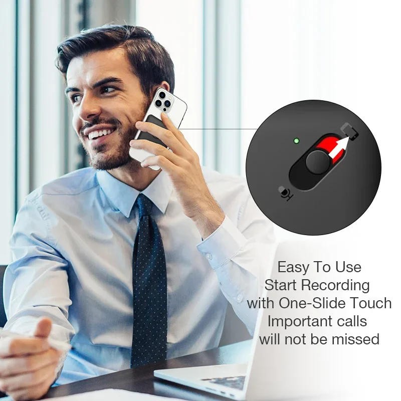 Voice Recorder Mobile Phone Calling Mini Voice Recorder for Iphone 16GB 32GB Small Sound Dictaphone with Clip Magnetic Suction for IOS/Android
