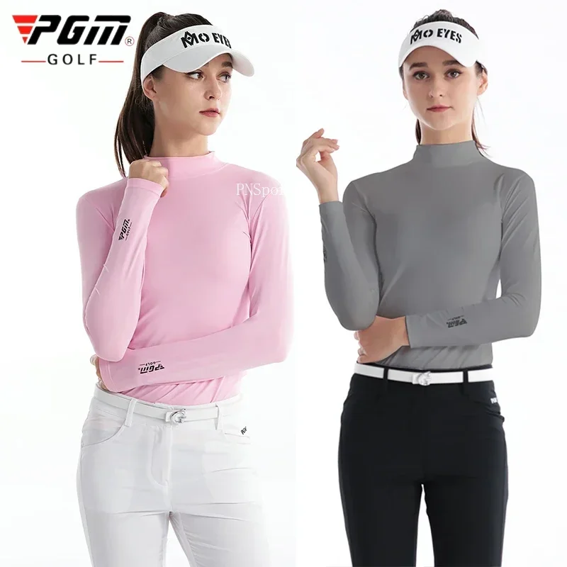 Women Golf T Shirts Summer Wear Anti UV Ice Silk Sun Protection Cooling Elastic Otdoor Sportswear
