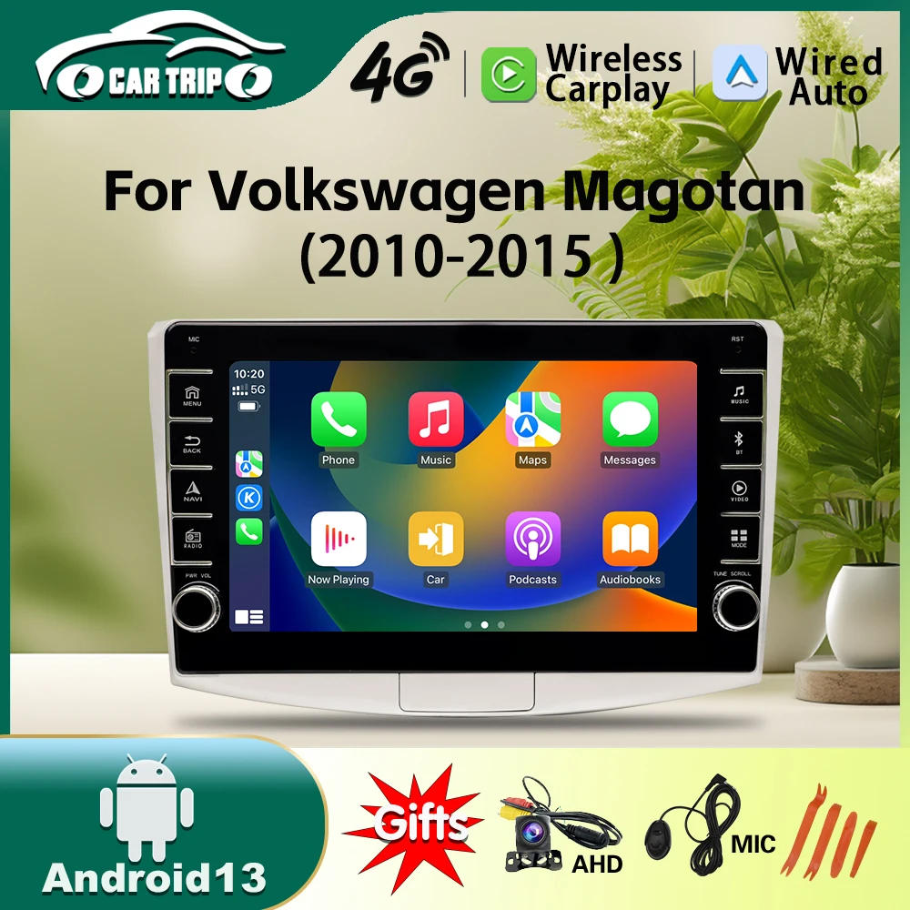 BXLIYER Android 14 IPS Autoradio Voor Passat B6 / B7 Magotan/CC (2010-2018) - Draadloze Carplay Android Auto - 2G 32G - achteruitrijcamera - 10.1 Inch 2 Din - Stuurwiel DAB Fast-boot WIFI Bluetooth